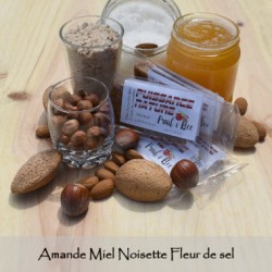Puissance nature Amande Miel Eclats de noisettes Fleur de sel du Roussillon (0,5%)